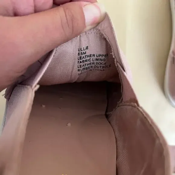 Kate Spade Lillie Pink Suede Ruffle Slip-On Sneakers Leather Upper Size 8.5 - Picture 11 of 14